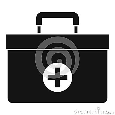 Medicine chest icon, simple style Vector Illustration