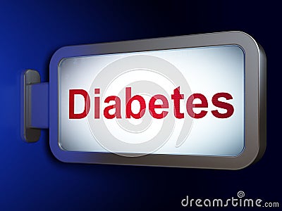Medicine concept: Diabetes on billboard background Stock Photo