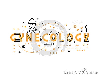 Medicine concept gynecology Vector Illustration