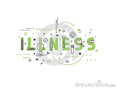 Medicine concept illness Vector Illustration