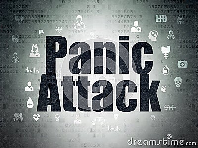 Medicine concept: Panic Attack on Digital Data Paper background Stock Photo