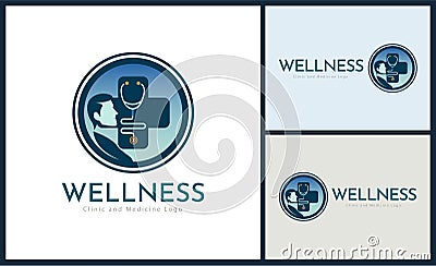 Medicine cross pharmacy hospital clinic logo template design Vector Illustration