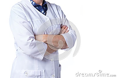 Medicine and healthcare concept. Doctor in clinic, close-up Stock Photo