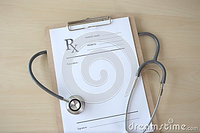 medicine doctor patient healthcare concept contraception Rx pres Stock Photo