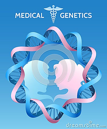 The Medicine Genetics Vector Illustration