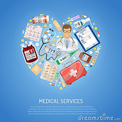 Medicine and healthcare concept Vector Illustration