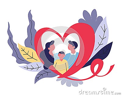 Medicine and healthcare family pack health insurance abstract concept Vector Illustration