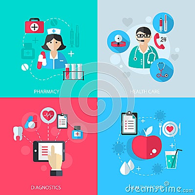 Medicine healthcare services concept Vector Illustration