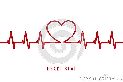 Medicine heartbeat flat lines cardiogram Vector Illustration