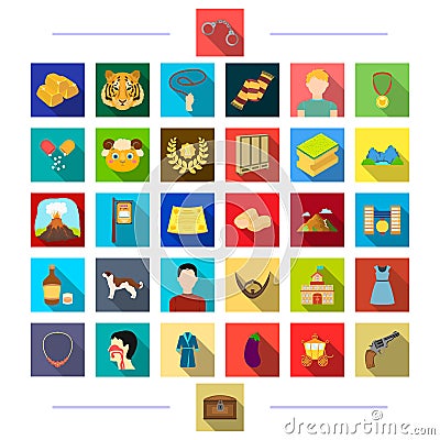 Medicine, hygiene, bank and other web icon in flat style.tourism, business, animal icons in set collection. Vector Illustration