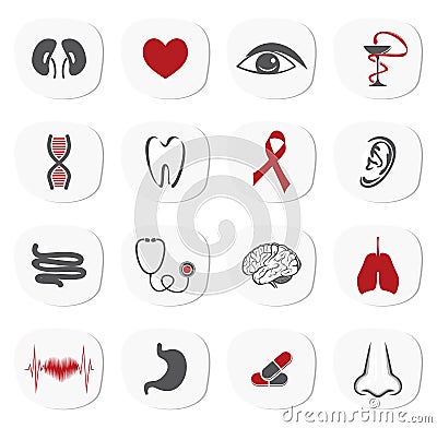 Medicine icon set Vector Illustration