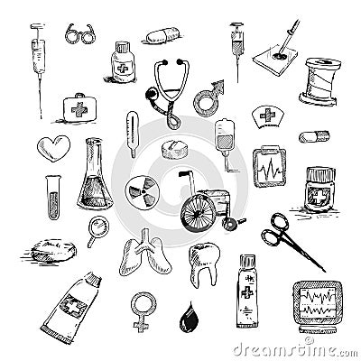 Medicine icons design Stock Photo