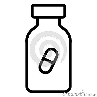 Medicine Jar Isolated Vector icon which can be easily modified or edit Vector Illustration