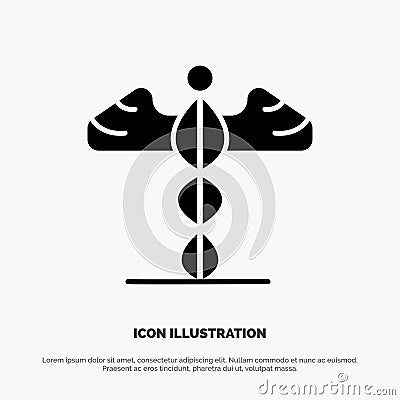 Medicine, Medical, Healthcare, Greece solid Glyph Icon vector Vector Illustration