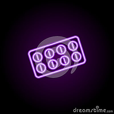 medicine neon icon. Elements of web set. Simple icon for websites, web design, mobile app, info graphics Stock Photo