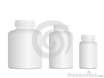 Medicine pill bottle set Vector Illustration