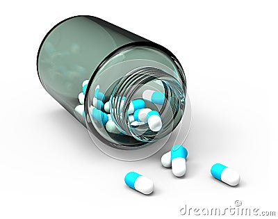 Medicine pills Cartoon Illustration