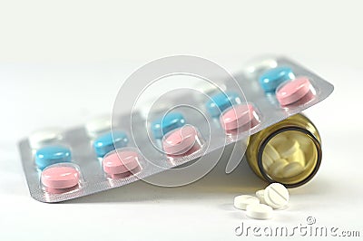 Medicine pills for healing illness Stock Photo