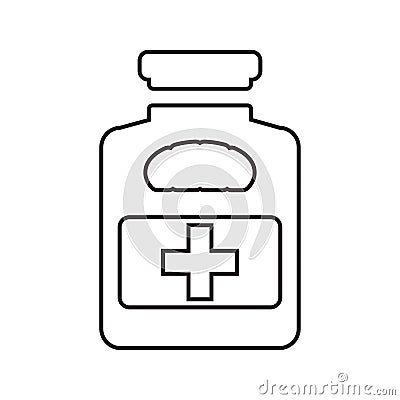 Medicine, syrup icon. Outline vector Vector Illustration