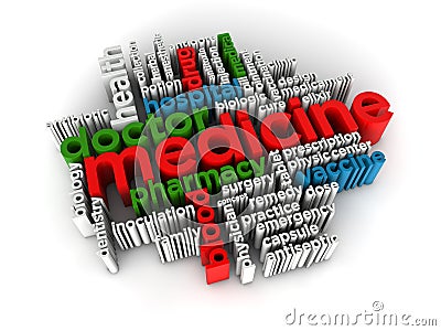 Medicine word cloud Stock Photo