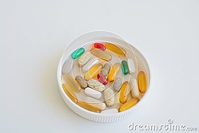 Medicines and nutritional supplements Stock Photo
