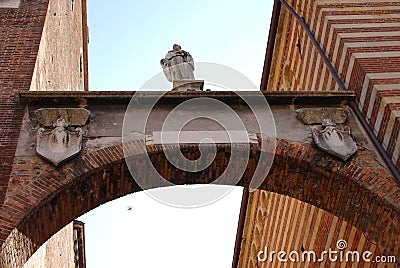 A medieval arch in Verona, Italy Stock Photo