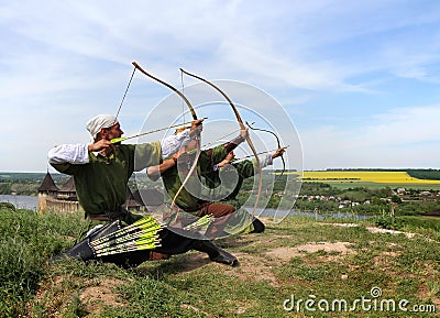 Medieval archers Editorial Stock Photo