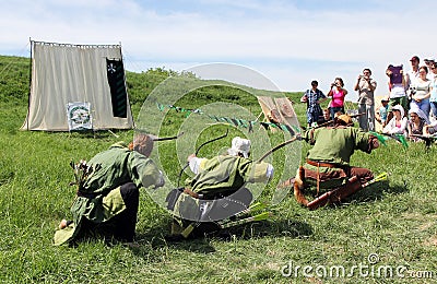 Medieval archers Editorial Stock Photo