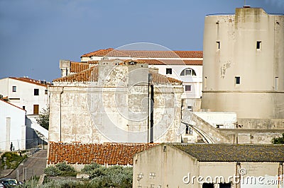 Medieval architecture bonifacio cosica france Stock Photo