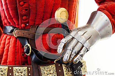 Medieval armour detail Stock Photo