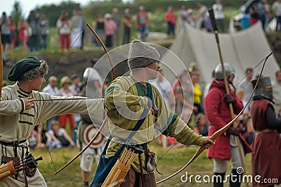 Medieval arrows with bows Editorial Stock Photo