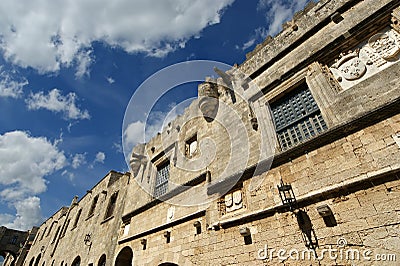 Medieval Avenue of the Knights, Rhodes, Greece Stock Photo