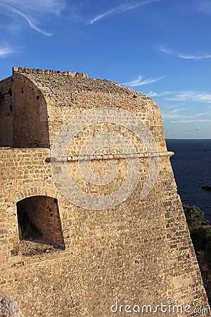 Medieval bastion in Ibiza Stock Photo