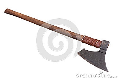 Medieval battle axe Stock Photo