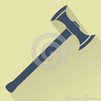 Medieval Battle Axe Vector Illustration