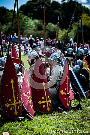 Medieval battle re-enactment Editorial Stock Photo