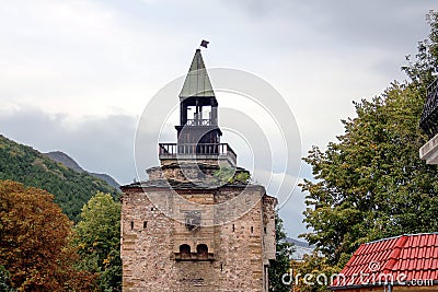 Medieval battle tower Stock Photo