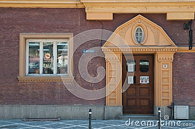 Medieval building front Editorial Stock Photo