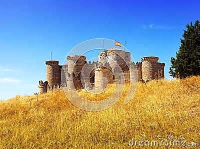 Medieval castle in Belmonte Stock Photo