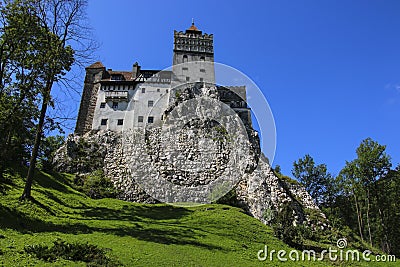 Medieval Castle of Bran, known for the myth of Dracula. Brasov, Stock Photo