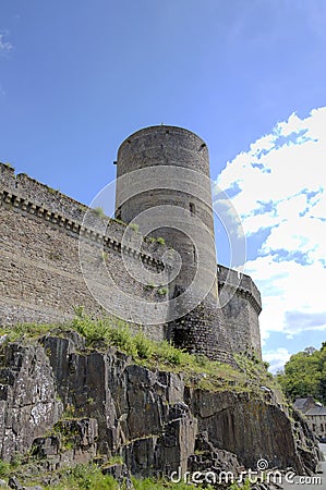 Medieval castle. Fougeres, France Stock Photo