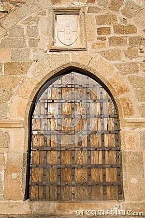 Medieval castle gate Stock Photo