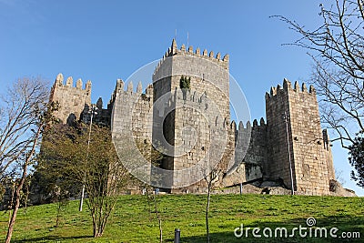 Medieval castle . Guimaraes. Portugal Stock Photo