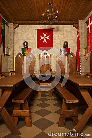 Medieval castle interior Stock Photo