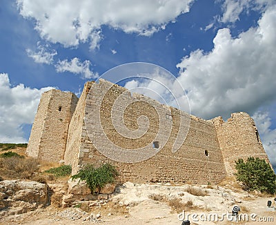 Medieval Castle of Kritinia in Rhodes Greece, Dodecanese Stock Photo