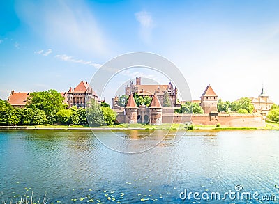 Medieval castle in Malbork Stock Photo