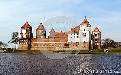 Medieval castle in Mir, Belarus. Stock Photo