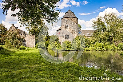 Medieval Castle near Dusseldorf, Germany Stock Photo