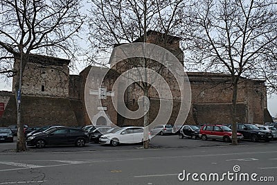 Medieval castle in Rimini center, Italy Editorial Stock Photo