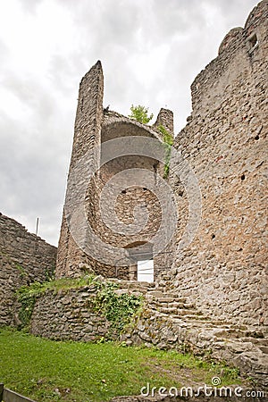 Medieval castle ruins Stock Photo